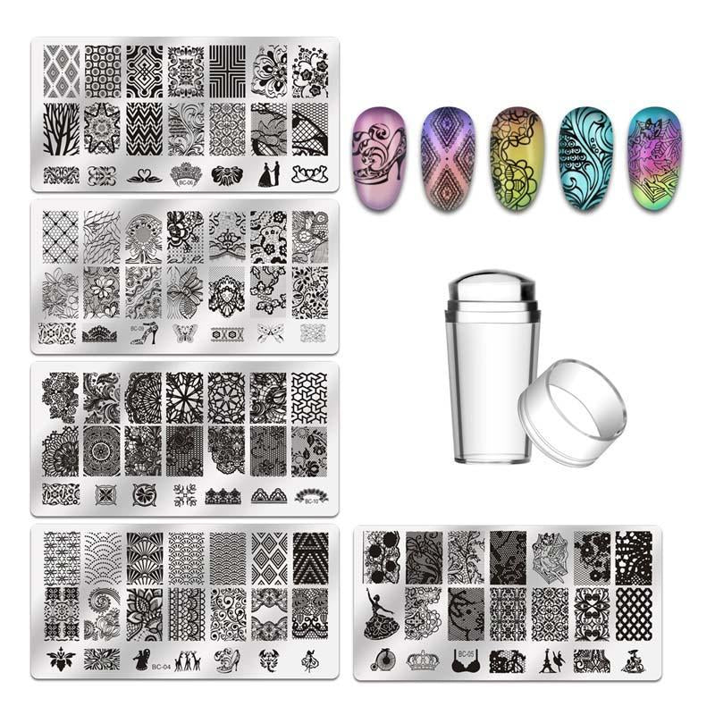 Nettjade™  Nägel Art Decals Stamping Kit