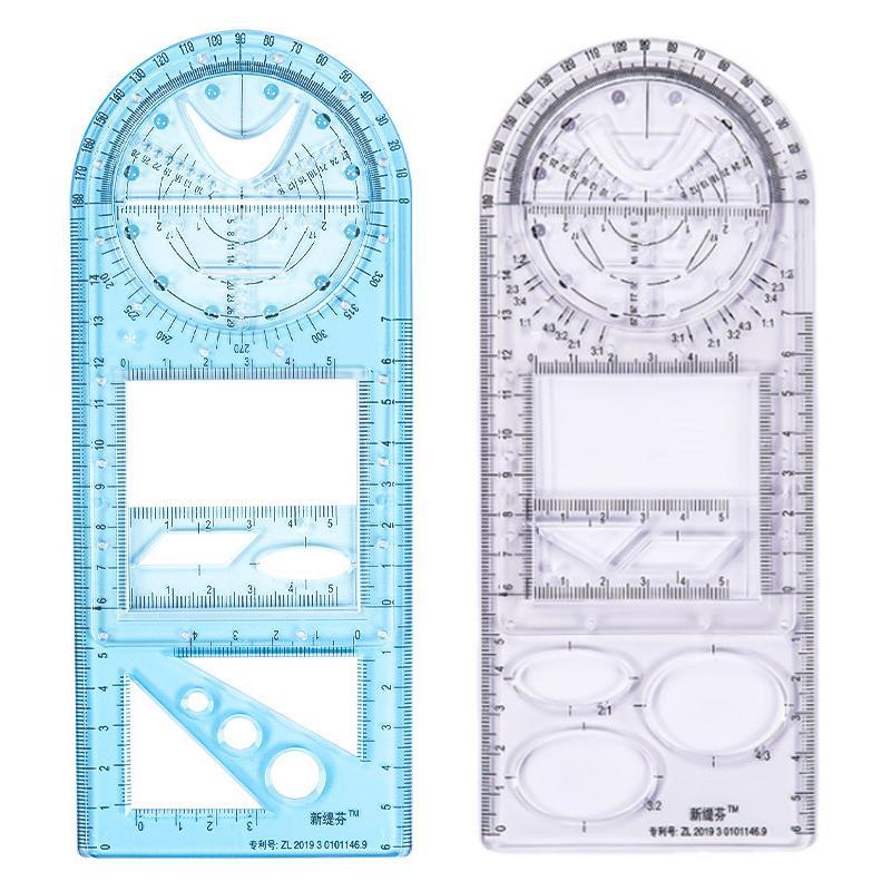 Multifunctional geometric ruler