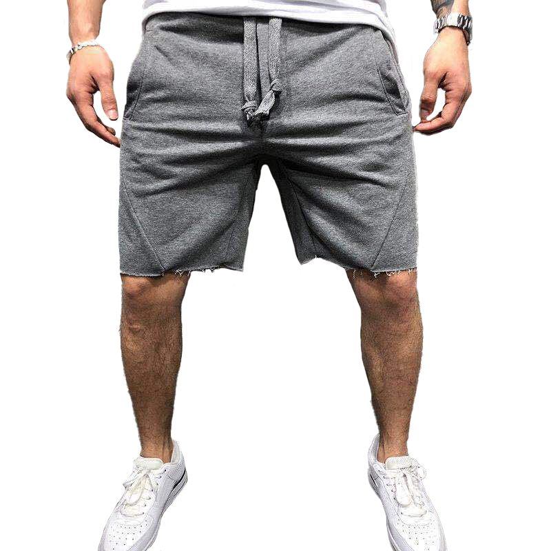 Einfarbige Atmungsaktive Sommer-Sportshorts